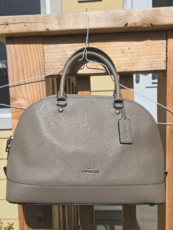 Coach Handbags - Coach Sierra Satchel Crossbody Bag Taupe Leather